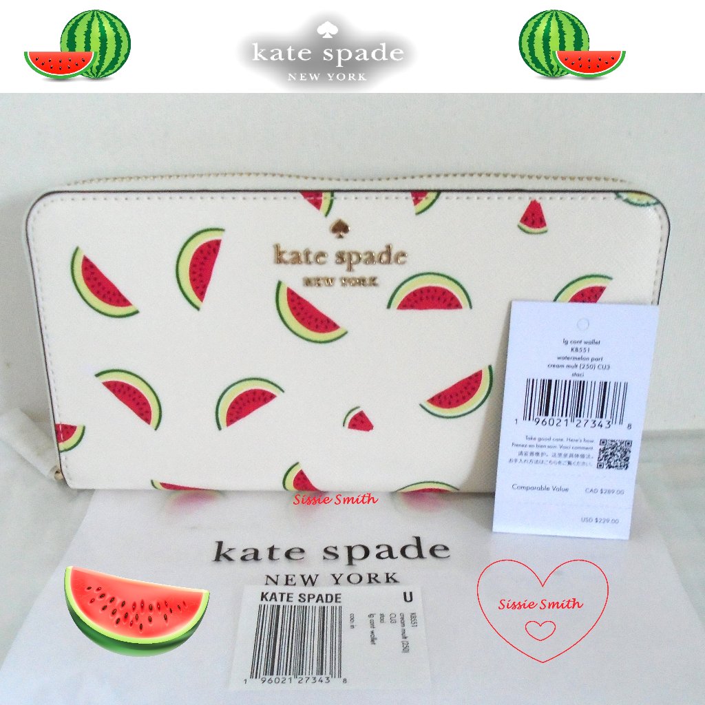 Kate Spade Staci Large Continental "Watermelon Party" Wallet